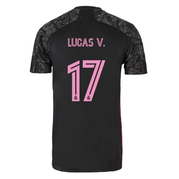 Camiseta Real Madrid Replica Tercera Ropa NO.17 Lucas V. 2020/21 Negro